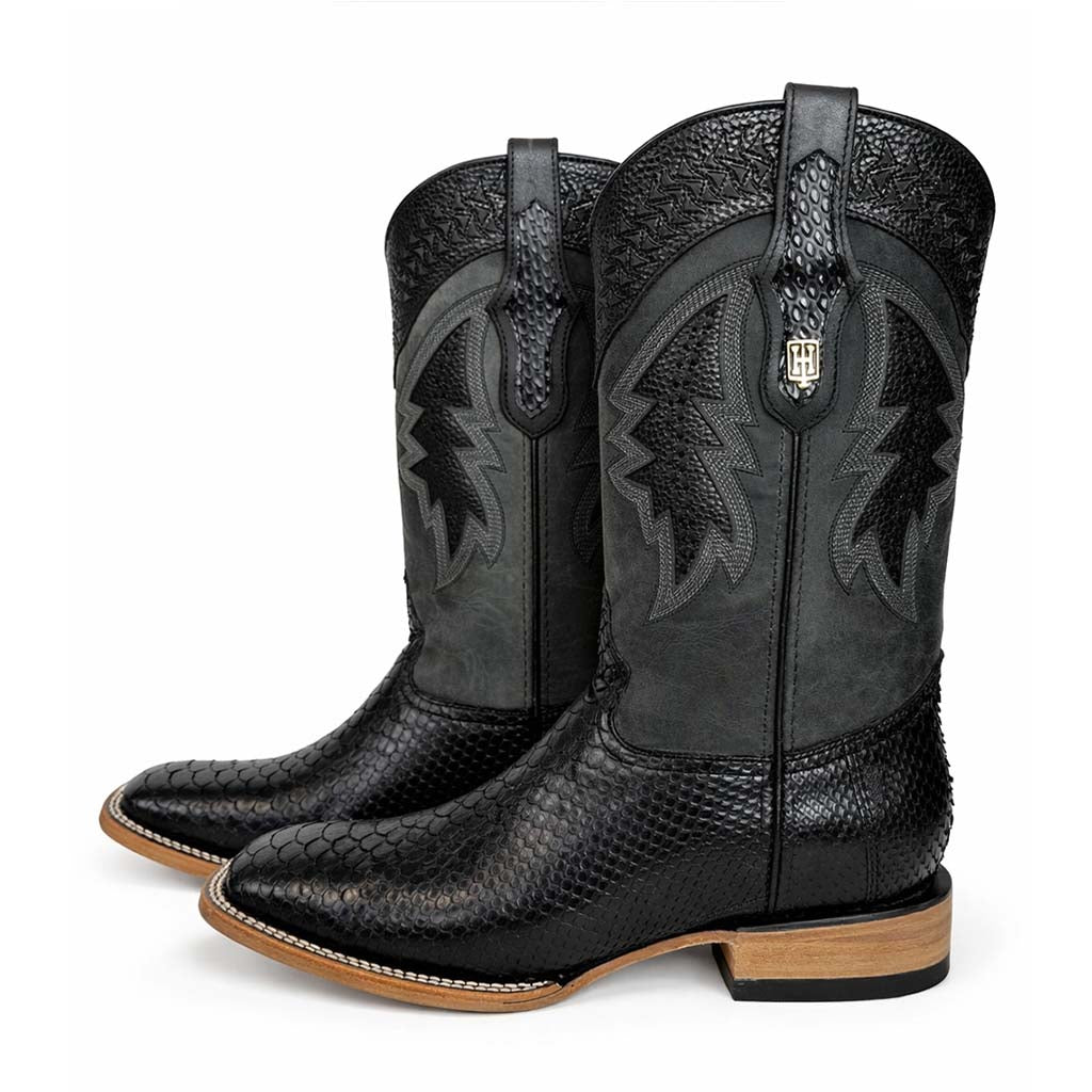 Bota Vaquera Houston Piton Negro