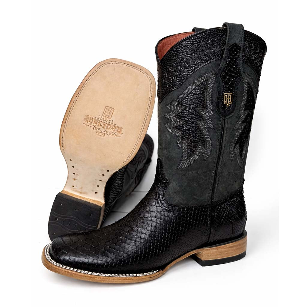 Bota Vaquera Houston Piton Negro
